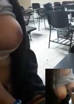 Mi compañera se puso cachonda en clases 4